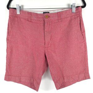 J. CREW GRAMERCY Chino Shorts‎ w/Pockets Med Red 100% COTTON Style E7954 Sz 31W